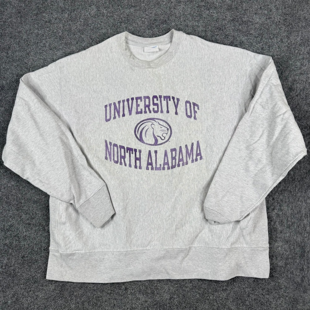 Champion Sweatshirt Mens Size 2XL Grey Reverse Weave University North Alabama